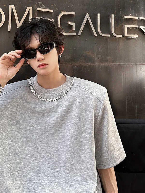 Summer Loose Shoulder Pad Half Sleeve T-Shirt Men's American Style Cotton Polyester Blend Short Sleeve round Neck Tee
Summer Loose Shoulder Pad Half Sleeve T-Shirt Men's American Style Cotton Polyester Blend Short Sleeve round Neck Tee