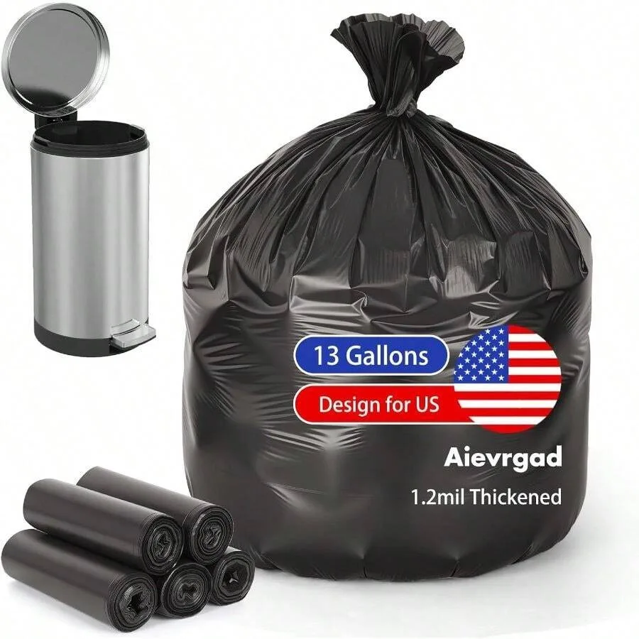 13-Gallon Compostable Trash Bags: 50 Count Garbage Bags Tall Kitchen Trash Can Liner, 1.26 Mil Thick Unscented, Tear Leak Proof
13-Gallon Compostable Trash Bags: 50 Count Garbage Bags Tall Kitchen Trash Can Liner, 1.26 Mil Thick Unscented, Tear Leak Proof