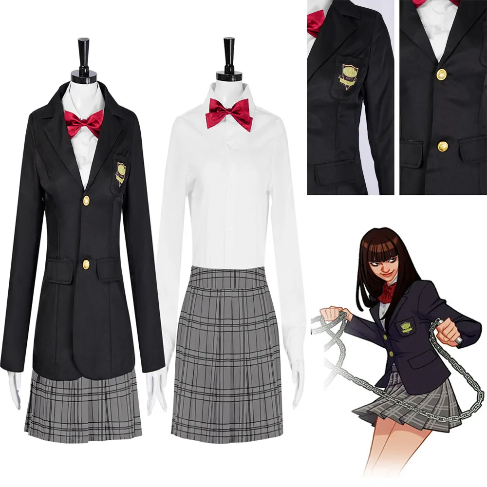 Anime new bodyguard cosplay costume college style Halloween role-playing set top skirt jacket bow hot selling
Anime new bodyguard cosplay costume college style Halloween role-playing set top skirt jacket bow hot selling