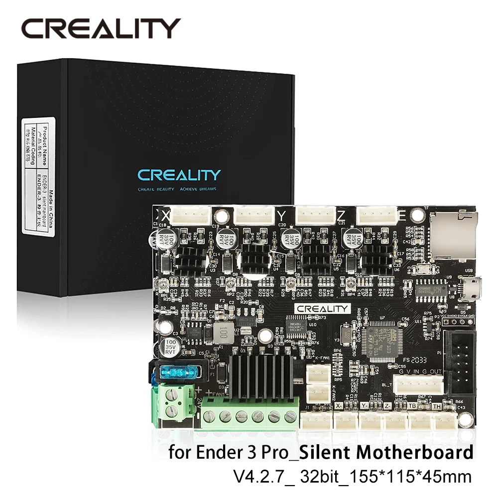 Creality 3D Printer Ender 3 Pro Silent Motherboard Kit 32 Bit Upgraded High Performance V4.2.7
Creality 3D Printer Ender 3 Pro Silent Motherboard Kit 32 Bit Upgraded High Performance V4.2.7