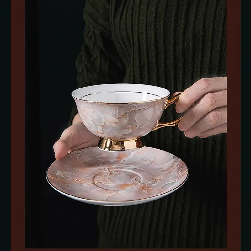 High Beauty Exquisite Coffee Cup Gift Box Set Retro Marble Pattern Afternoon Tea Set Grey Pink
High Beauty Exquisite Coffee Cup Gift Box Set Retro Marble Pattern Afternoon Tea Set Grey Pink