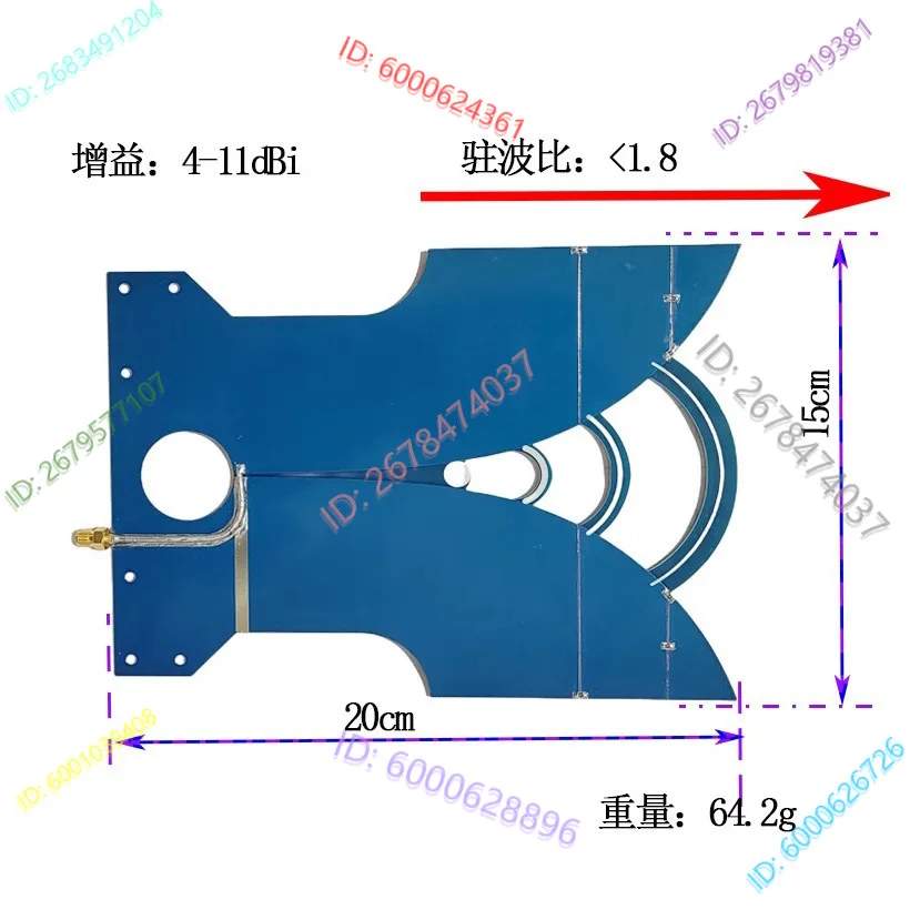 UWB antenna high gain image transmission positioning TEM 420MHz-10GHz ultra-wideband antenna
UWB antenna high gain image transmission positioning TEM 420MHz-10GHz ultra-wideband antenna