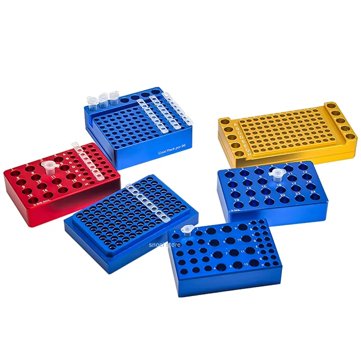 Aluminum Ice Box PCR Cooler Low-temperature Thermostat Pre-cooled Ice Modular 0.2/1.5/2/5/10/15/50ML Centrifuge Tube Rack 1Piece
Aluminum Ice Box PCR Cooler Low-temperature Thermostat Pre-cooled Ice Modular 0.2/1.5/2/5/10/15/50ML Centrifuge Tube Rack 1Piece