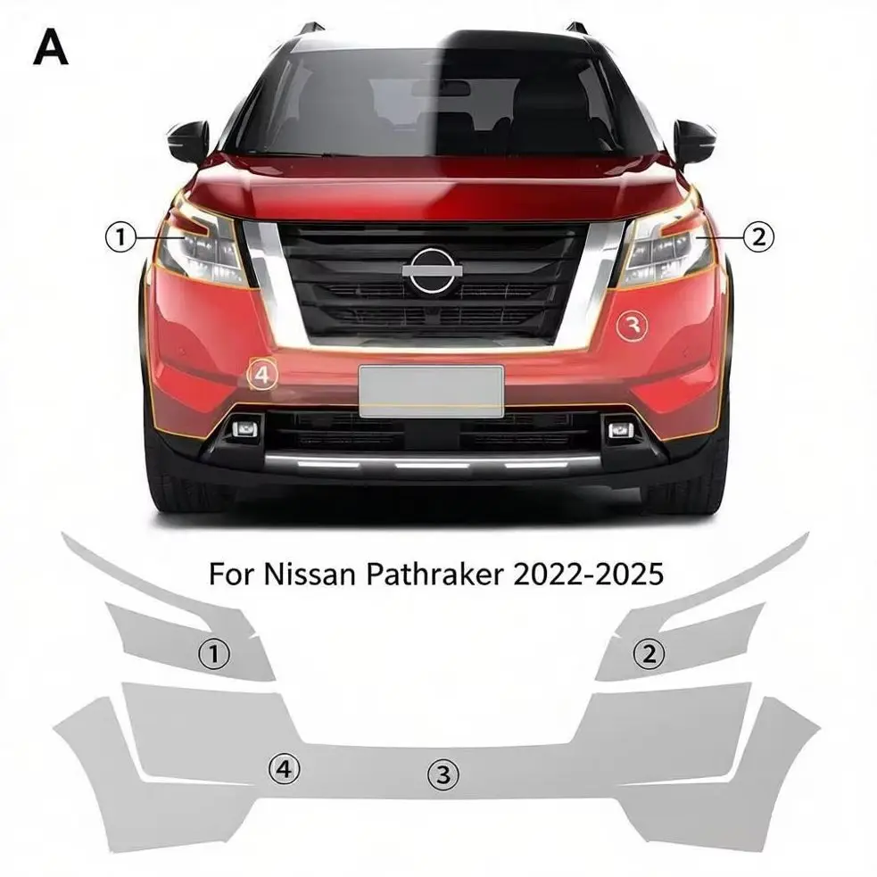For Nissan Pathfinder 2022-2025 TPU Bumper Hood Scratch-Resistant Self-Healing Paint Protection Film Invisible Pre-cut PPF Kit
For Nissan Pathfinder 2022-2025 TPU Bumper Hood Scratch-Resistant Self-Healing Paint Protection Film Invisible Pre-cut PPF Kit