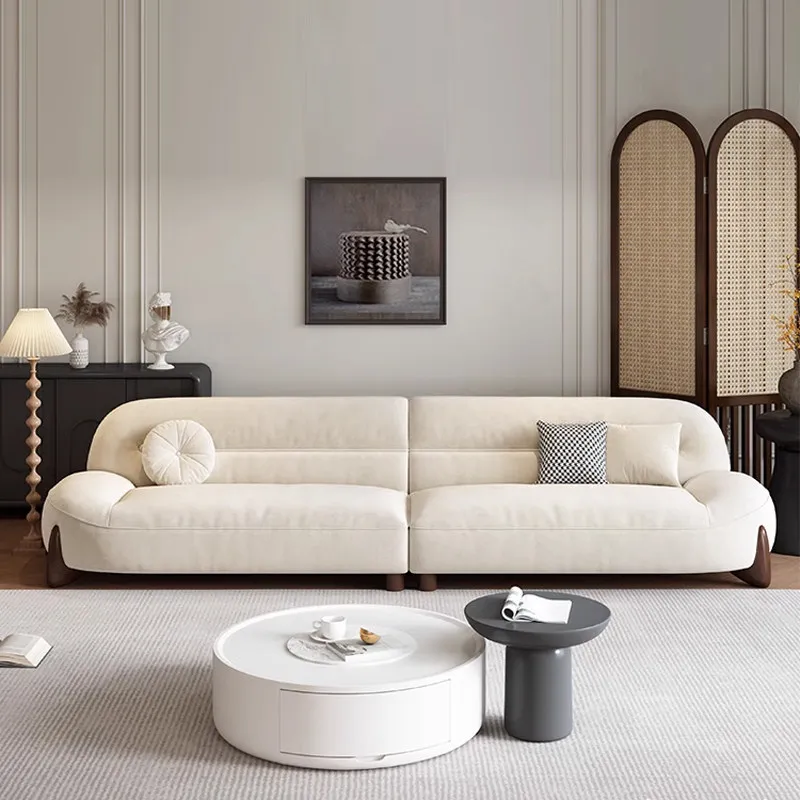 Italian minimalist light luxury cream style sofa curved cloud flannel small apartment living room straight row modern simple
Italian minimalist light luxury cream style sofa curved cloud flannel small apartment living room straight row modern simple
