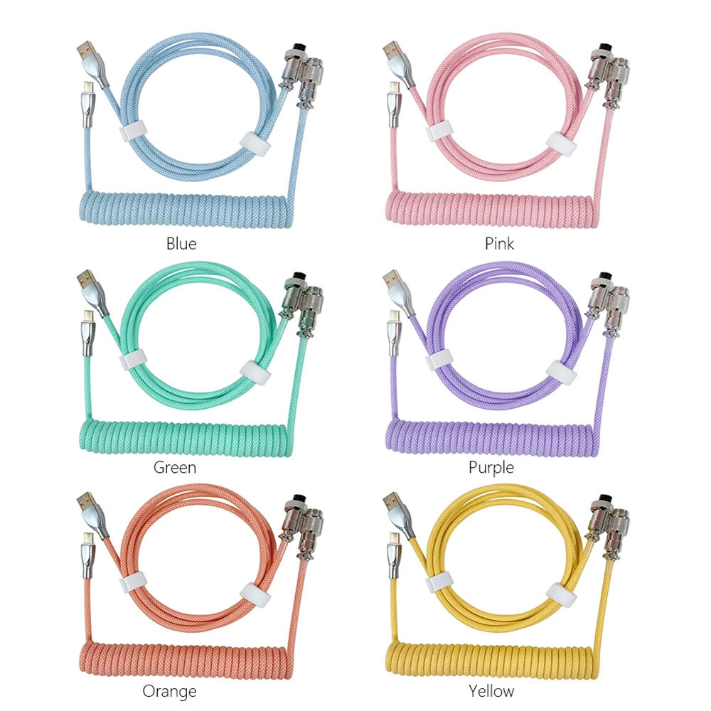 Mechanical Keyboard Type C USB Cable Coiled Wire Custom Usb Port Cable Aviator Coiling Adapter for Hardware Cable PC Accessories
Mechanical Keyboard Type C USB Cable Coiled Wire Custom Usb Port Cable Aviator Coiling Adapter for Hardware Cable PC Accessories