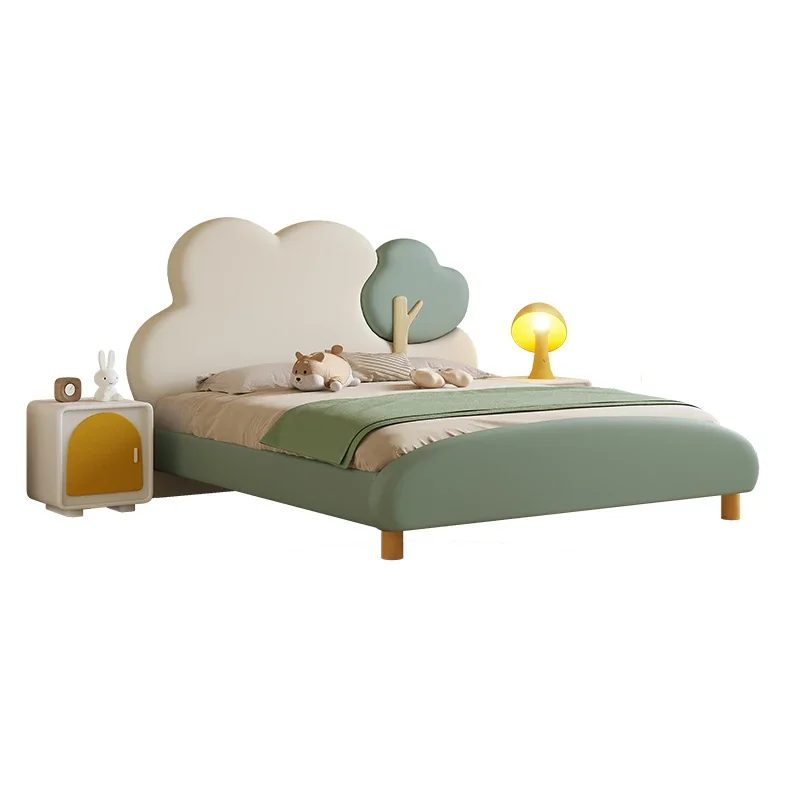 Solid wood furniture Real leather solid wood frame bedroom bedding set Comfortable single cartoon tree model child bed
Solid wood furniture Real leather solid wood frame bedroom bedding set Comfortable single cartoon tree model child bed
