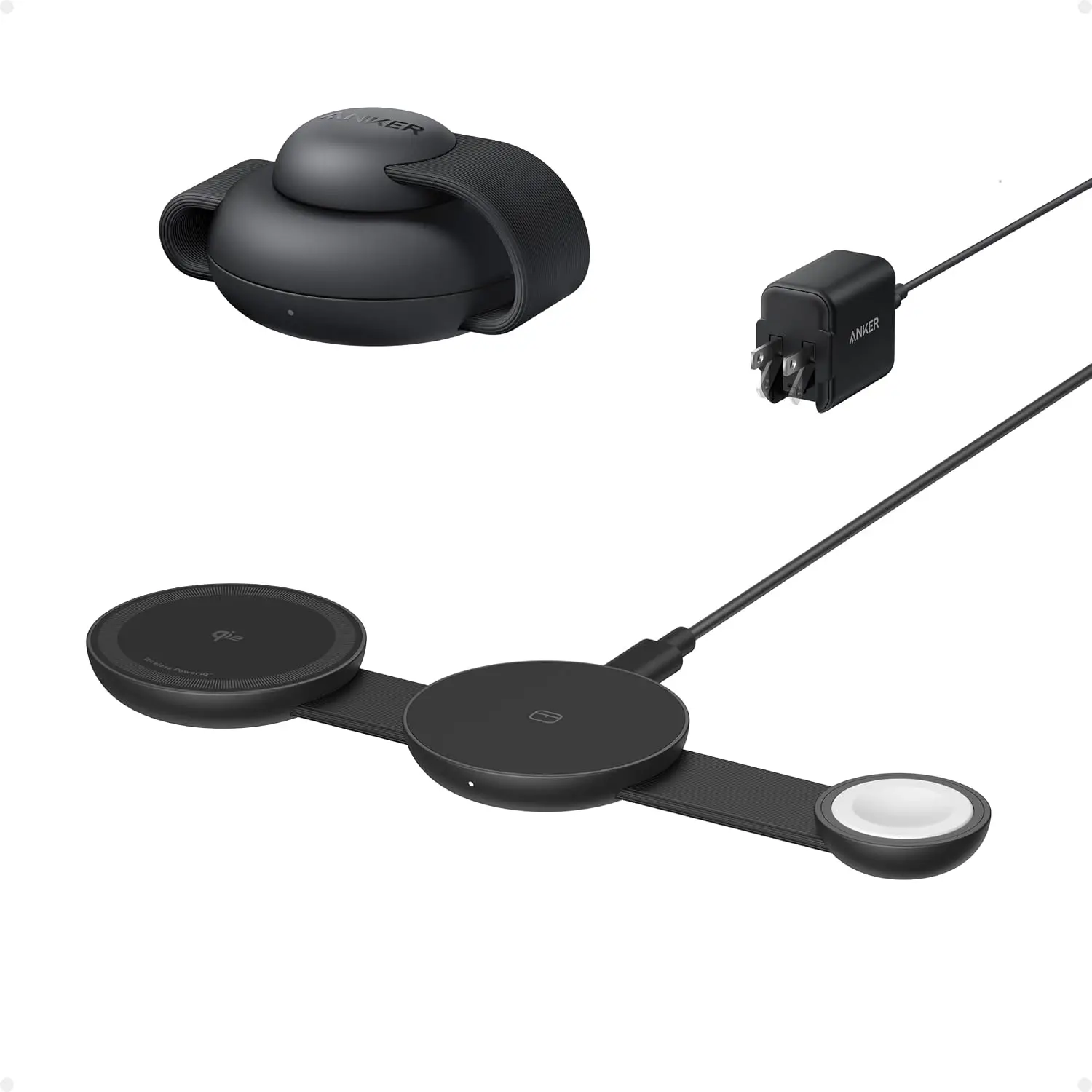 3-in-1 Foldable Wireless Charger, 15W Qi2 Certified, Fast Charging for iPhone 17/16/15/14, AirPods, Apple Watch, Travel-Friendly Charging Pad
3-in-1 Foldable Wireless Charger, 15W Qi2 Certified, Fast Charging for iPhone 17/16/15/14, AirPods, Apple Watch, Travel-Friendly Charging Pad