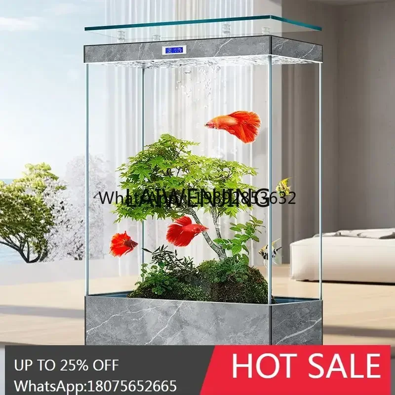 B1 ultra-white glass vertical floor automatic circulation intelligent aquarium
B1 ultra-white glass vertical floor automatic circulation intelligent aquarium