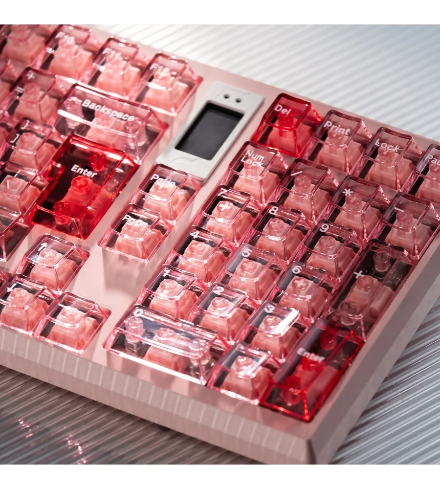 Keycap PC material UV transfer printing full set of customized magnetic axis original high agate powder transparent mechanical
Keycap PC material UV transfer printing full set of customized magnetic axis original high agate powder transparent mechanical