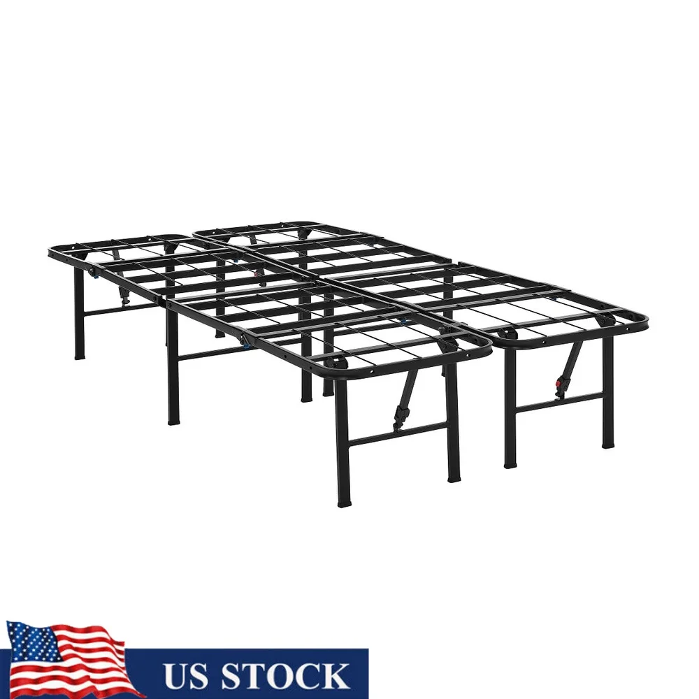 14 Inch High Quad Fold Steel Bed Frame Easy Assembly Underbed Storage Twin XL Guest Room Durable Platform
14 Inch High Quad Fold Steel Bed Frame Easy Assembly Underbed Storage Twin XL Guest Room Durable Platform