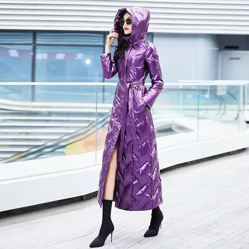 Winter Long Embroidery Glossy Unwashed Hooded Down Jacket Female Lace Up Slim Knee Length Outwears Women Cotton Padded Jackets
Winter Long Embroidery Glossy Unwashed Hooded Down Jacket Female Lace Up Slim Knee Length Outwears Women Cotton Padded Jackets