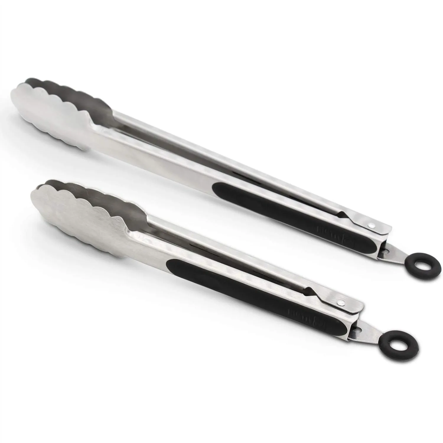 Kitchen Cooking Tongs 9 and 12 Inch Set of 2, Sturdy Grilling Tongs with Locking Clip and Ergonomic Grip, Black
Kitchen Cooking Tongs 9 and 12 Inch Set of 2, Sturdy Grilling Tongs with Locking Clip and Ergonomic Grip, Black