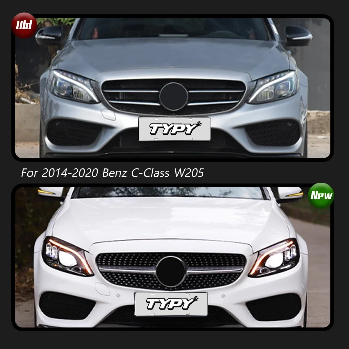 TYPY Car For Benz C-Class W205 Headlight 2014-2020 Upgrade Modified New DRL Dynamic Turn Signal LED Headlight Auto Accessories
TYPY Car For Benz C-Class W205 Headlight 2014-2020 Upgrade Modified New DRL Dynamic Turn Signal LED Headlight Auto Accessories