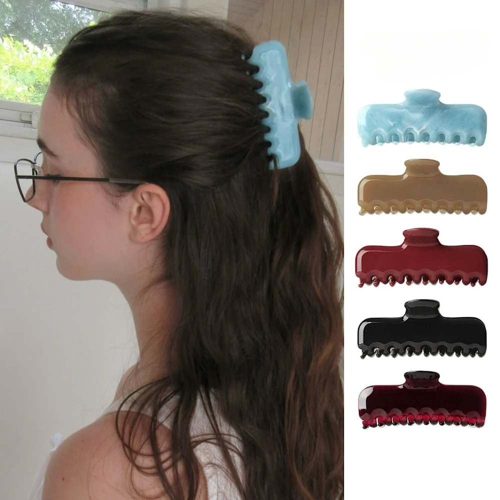 Retro Blue Hair Claw for Women Girls High Quality Large Barrettes Elegant Thick Acetate Jelly Color Hair Clips Hair Accessories
Retro Blue Hair Claw for Women Girls High Quality Large Barrettes Elegant Thick Acetate Jelly Color Hair Clips Hair Accessories