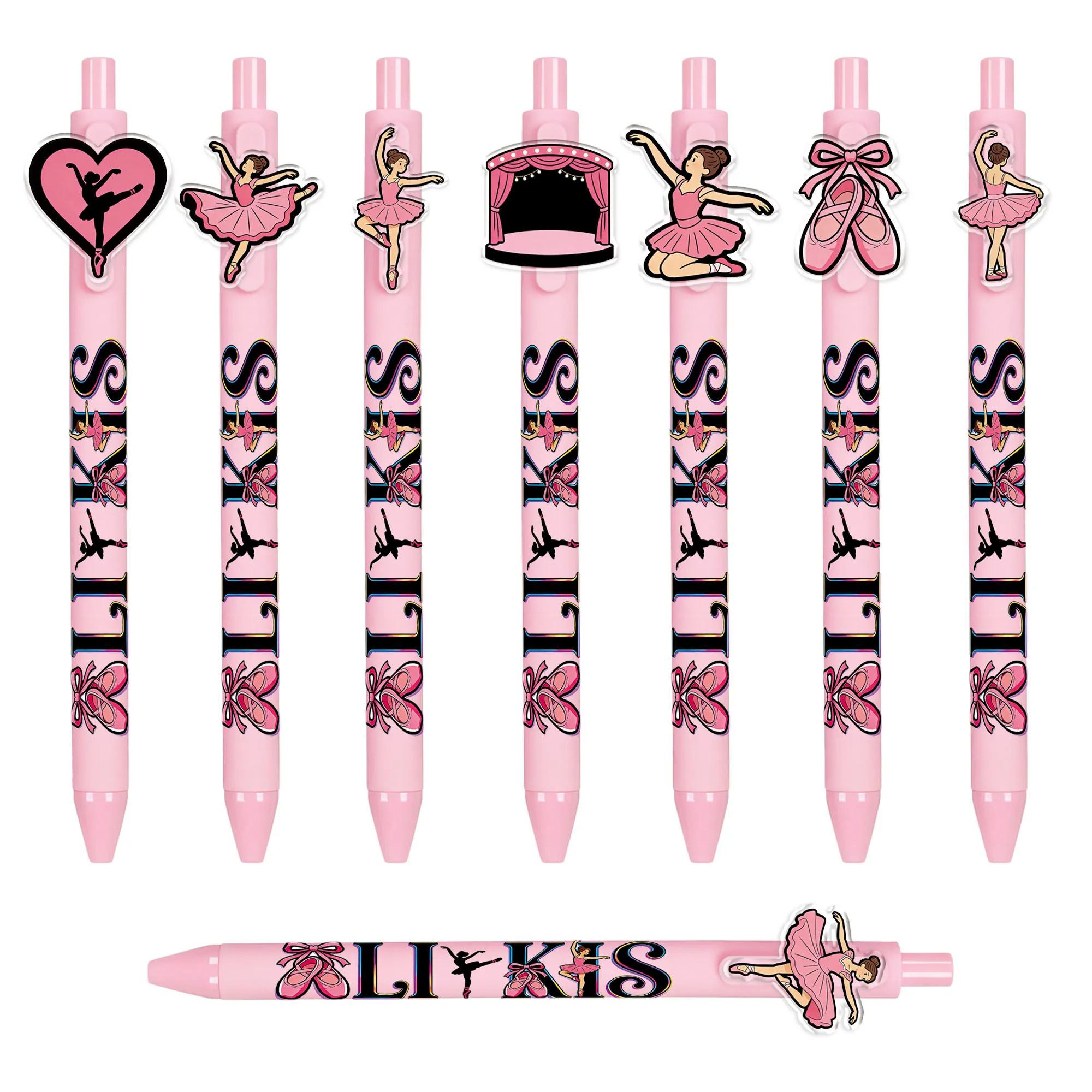8 pieces / 16 pieces ballet dance-themed ballpoint pens. Ballet shoe-shaped push-button pens. Gift pens for dance enthusiasts.
8 pieces / 16 pieces ballet dance-themed ballpoint pens. Ballet shoe-shaped push-button pens. Gift pens for dance enthusiasts.
