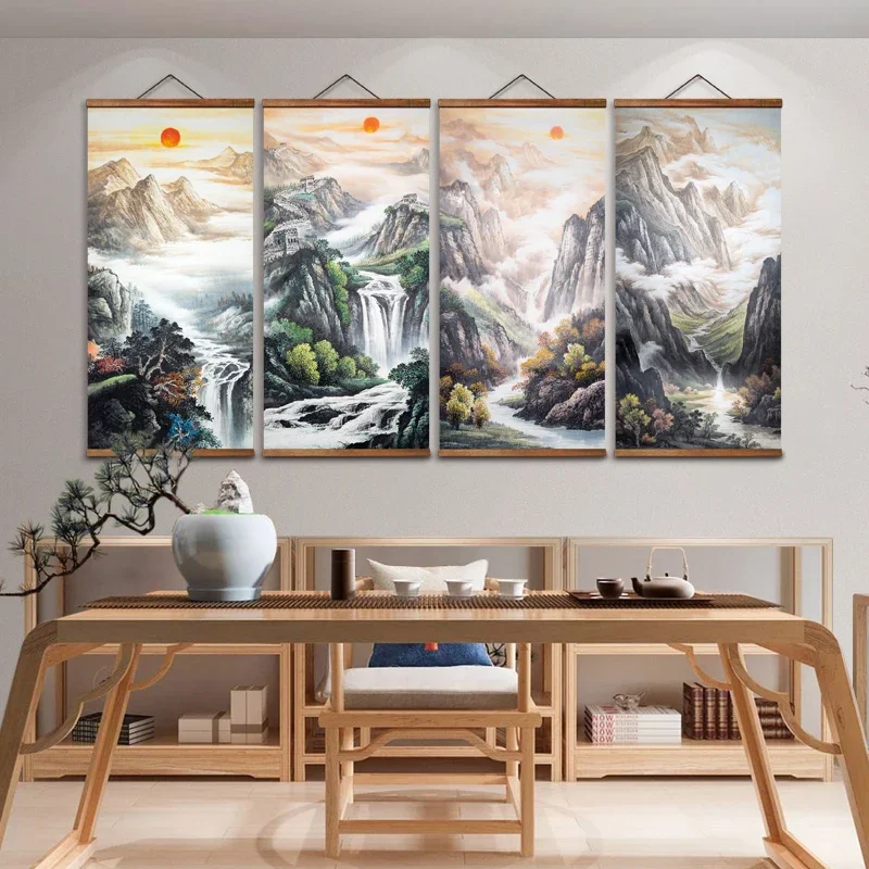 MT0959 Chinese Stylesunrise high mountains and flowing water Ink, Canvas Decorative Wall Art Posters Solid Wood Scroll Paintings
MT0959 Chinese Stylesunrise high mountains and flowing water Ink, Canvas Decorative Wall Art Posters Solid Wood Scroll Paintings