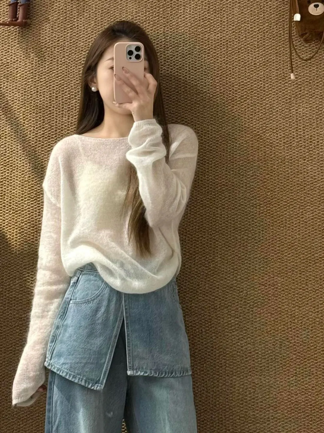 Loose Long Sleeve Women's Knitted Sweater White See-through Comfortable Air-conditioned UV Protection Casual Summer Top
Loose Long Sleeve Women's Knitted Sweater White See-through Comfortable Air-conditioned UV Protection Casual Summer Top