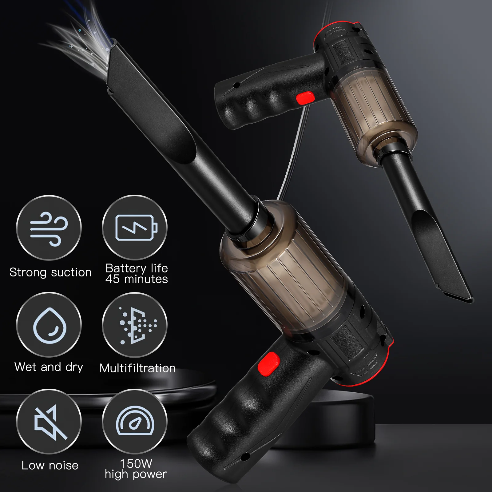 Multifunctional Vacuum Cleaner Car Cordless Rechargeable Handheld Air Dust Portable
Multifunctional Vacuum Cleaner Car Cordless Rechargeable Handheld Air Dust Portable