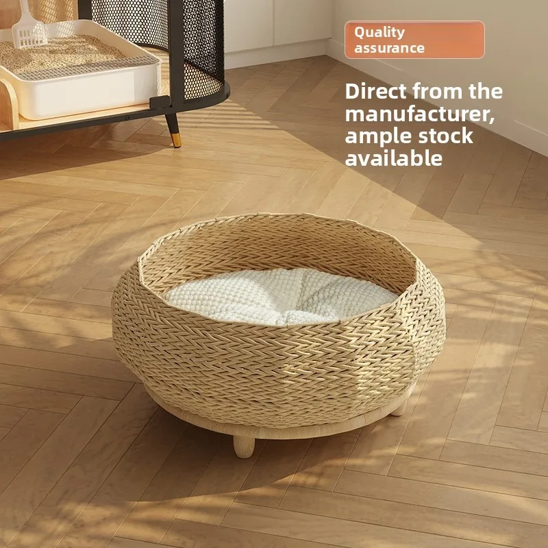 One Piece Wholesale Cat Bed Round Wooden Cat House Stand Plush Cozy Cat Sofa Mat for Pets Pet Accessories Pet Bed Cats Home
One Piece Wholesale Cat Bed Round Wooden Cat House Stand Plush Cozy Cat Sofa Mat for Pets Pet Accessories Pet Bed Cats Home