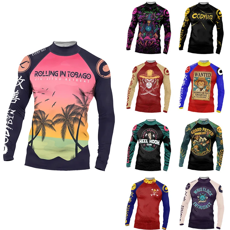 Compression Gym T-shirts Men BJJ MMA Boxing Long Sleeve Quick Dry Fit Fitness Workout Sweatshirt Exercise Training Running Shirt
Compression Gym T-shirts Men BJJ MMA Boxing Long Sleeve Quick Dry Fit Fitness Workout Sweatshirt Exercise Training Running Shirt