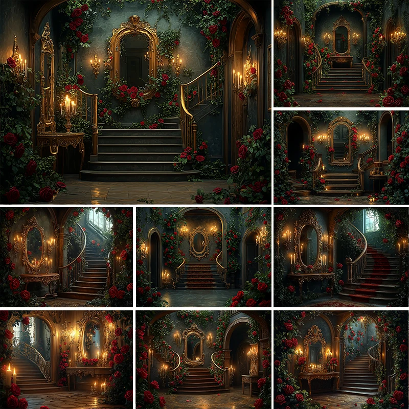 Photography Backdrop Vintage Castle Palace Floral Stairs Decor Adult Birthday Wedding Maternity Portrait Backdrop Photo Studio
Photography Backdrop Vintage Castle Palace Floral Stairs Decor Adult Birthday Wedding Maternity Portrait Backdrop Photo Studio