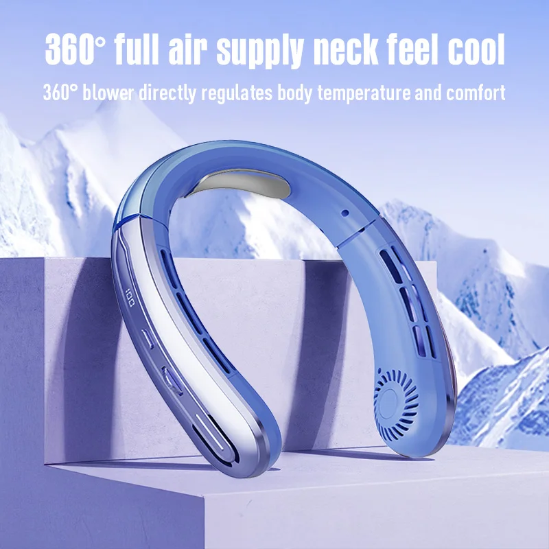 New mini hanging neck fan, portable bladeless neck fan cold air fan digital display rechargeable air conditioning neck fan
New mini hanging neck fan, portable bladeless neck fan cold air fan digital display rechargeable air conditioning neck fan