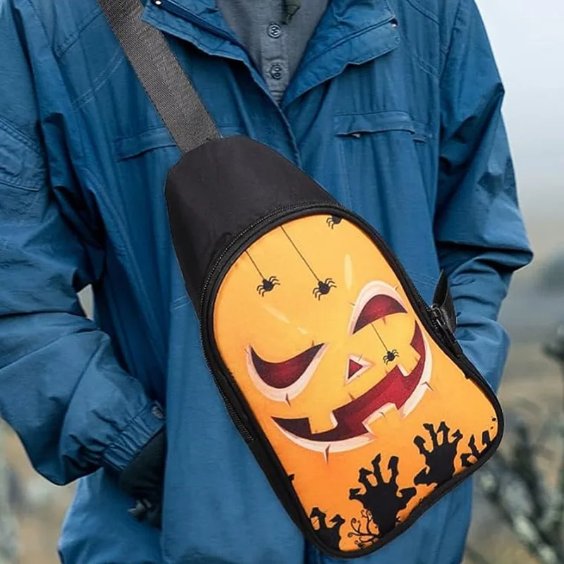 Halloween Pumpkin Chest Bag For Men High-capacity Casual Sports Shoulder Bag Women's Travel Messenger Bag
Halloween Pumpkin Chest Bag For Men High-capacity Casual Sports Shoulder Bag Women's Travel Messenger Bag