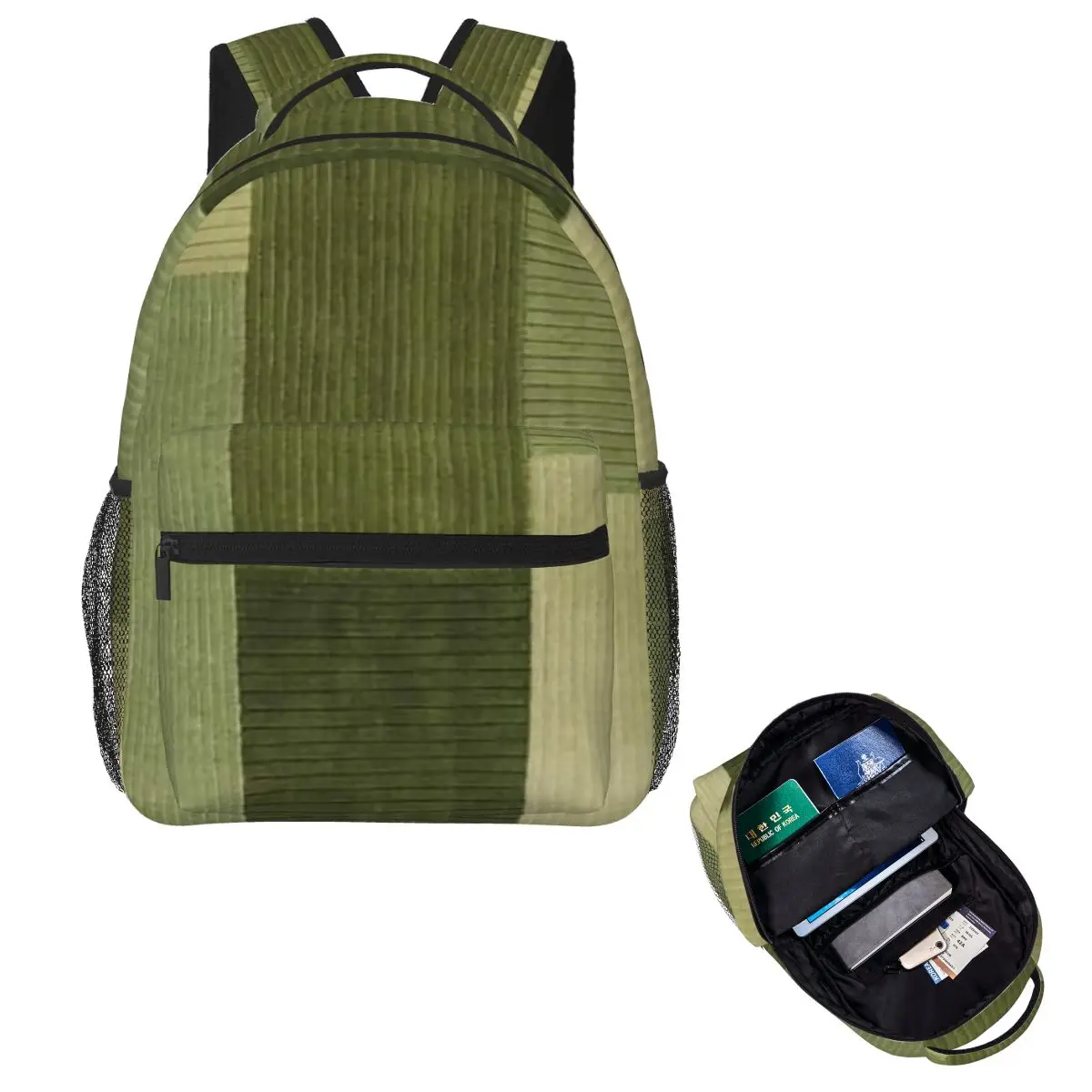 Corduroy Sage Green Pattern Backpack Hot Sale Daypack Large Capacity Kids BookBag School Bag Shoulder Bags for Men Women
Corduroy Sage Green Pattern Backpack Hot Sale Daypack Large Capacity Kids BookBag School Bag Shoulder Bags for Men Women