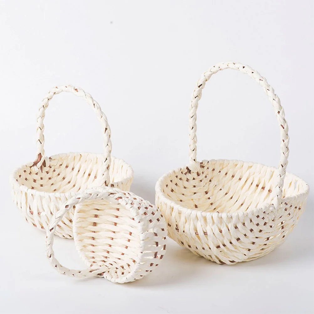 3 pcs Portable Picnic Basket Woven Storage Paper H Travel Flower Gift Baskets Useful Texture Decorative Unique Birthday Baby
3 pcs Portable Picnic Basket Woven Storage Paper H Travel Flower Gift Baskets Useful Texture Decorative Unique Birthday Baby