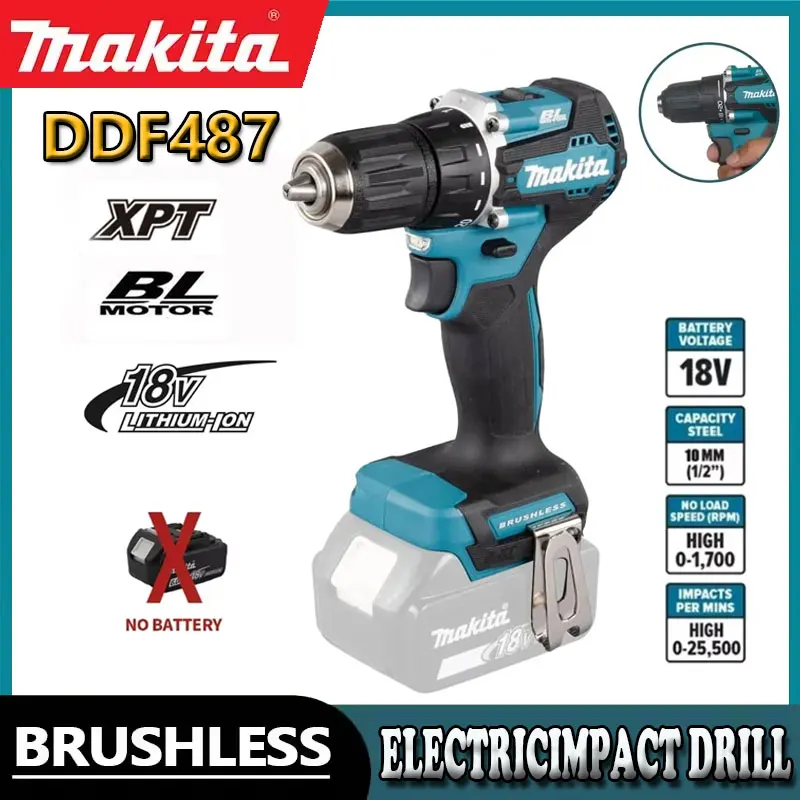 Makita DDF487 18V brushless electric drill, suitable for five-rope impact drill of decoration team, uses 18V Makita battery.
Makita DDF487 18V brushless electric drill, suitable for five-rope impact drill of decoration team, uses 18V Makita battery.