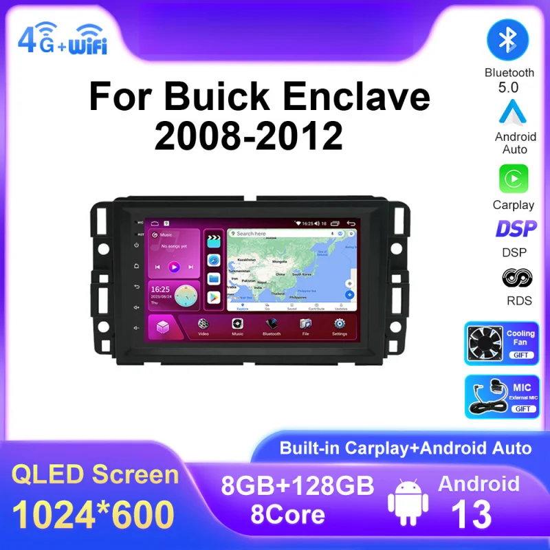 For Buick Enclave 08-12 Car Multimedia Player Android Car Player GPS WIFI Carplay 4G Car Radio Navigation Stereo Car Electronic
For Buick Enclave 08-12 Car Multimedia Player Android Car Player GPS WIFI Carplay 4G Car Radio Navigation Stereo Car Electronic