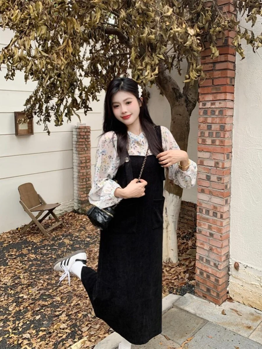 plus Size Fashionable Floral Print Long Sleeve Sun Protection Shirt And Overalls Dress Set Autumn New Design Black Color Wome...
plus Size Fashionable Floral Print Long Sleeve Sun Protection Shirt And Overalls Dress Set Autumn New Design Black Color Wome...