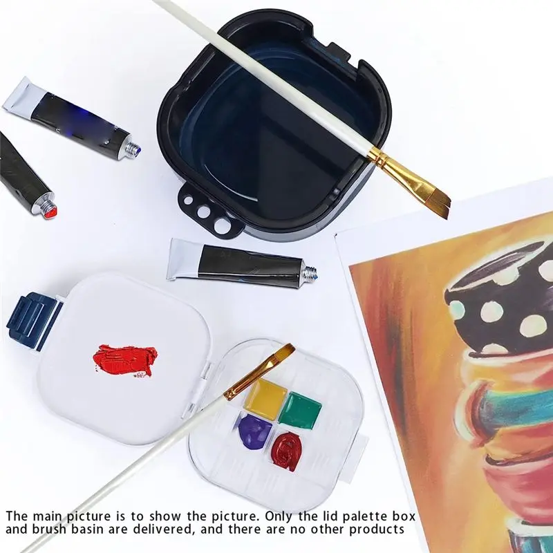 MALL Airtight Paint Saver Storage Palette Box, 16-Well Palette Box with Lid, Include Paint Brush Basin, Perfect for Gouache
MALL Airtight Paint Saver Storage Palette Box, 16-Well Palette Box with Lid, Include Paint Brush Basin, Perfect for Gouache