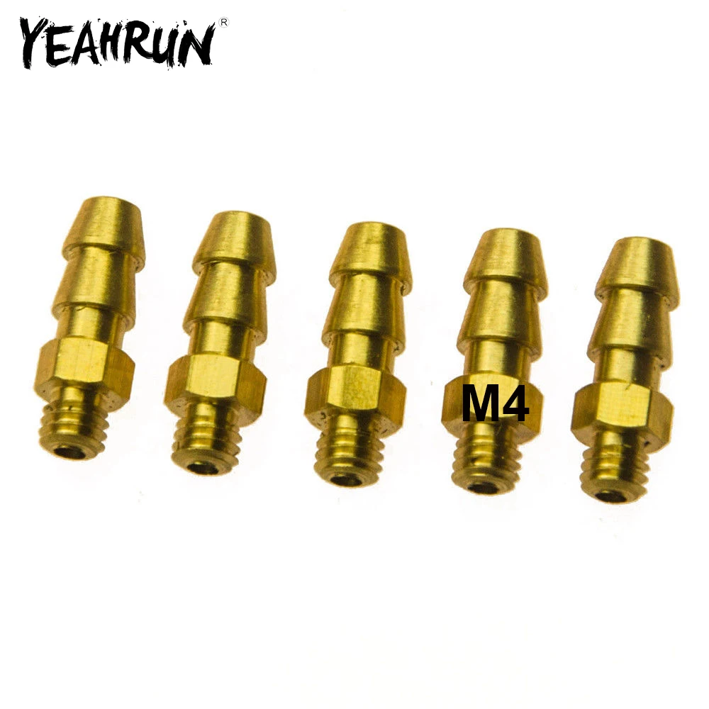 YEAHRUN 5Pcs Water Cooling Inlet Pickup Bottom M4 Threaded Brass Water Nipples Nozzle For RC Model Boat Toys Parts Accessories
YEAHRUN 5Pcs Water Cooling Inlet Pickup Bottom M4 Threaded Brass Water Nipples Nozzle For RC Model Boat Toys Parts Accessories