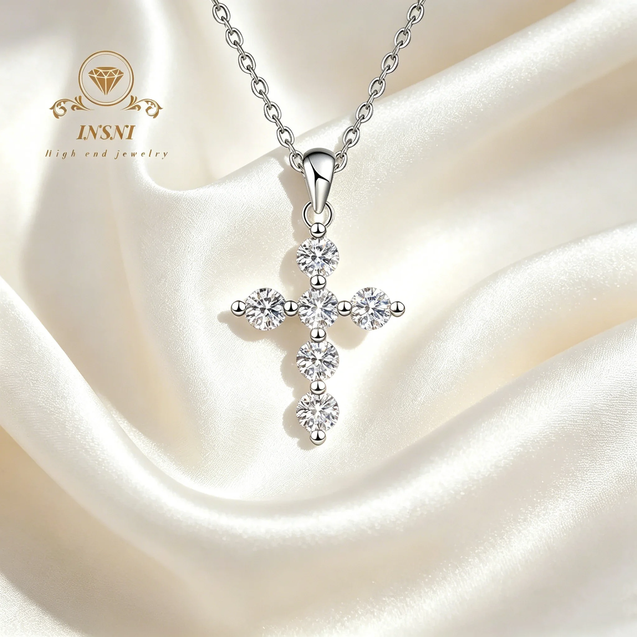 Dainty Silver Moissanite Cross Pendant Necklace Classic Shiny Crystal Religious Faith Necklace Women Fine Jewelry Gift Devotion
Dainty Silver Moissanite Cross Pendant Necklace Classic Shiny Crystal Religious Faith Necklace Women Fine Jewelry Gift Devotion