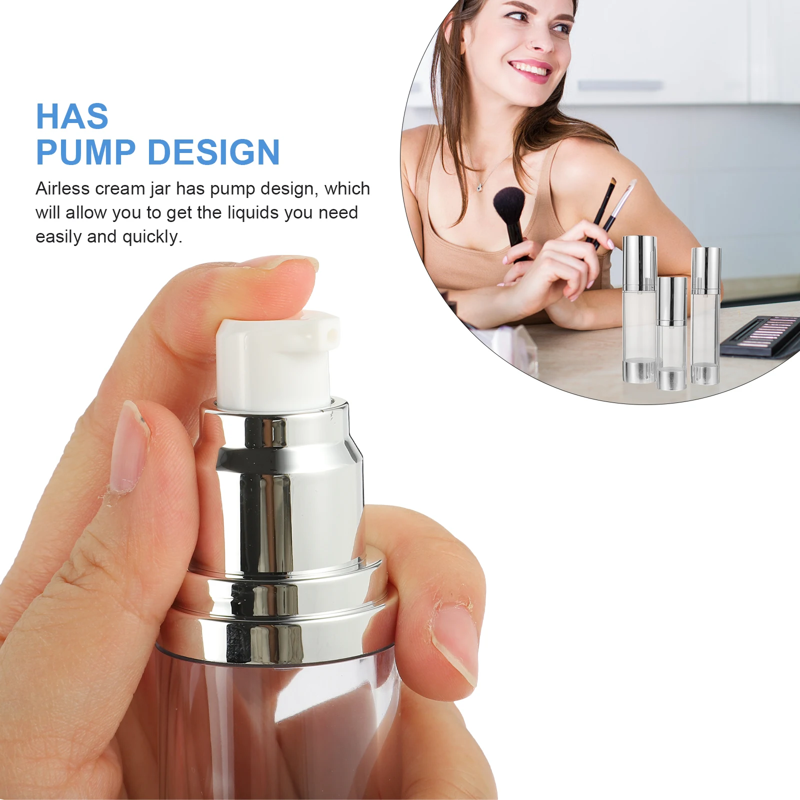 3pcs Portable Lotion Bottles 30ml 50ml 80ml Airless Travel Toiletry Containers Jars Reusable Vacuum Cream Pump
3pcs Portable Lotion Bottles 30ml 50ml 80ml Airless Travel Toiletry Containers Jars Reusable Vacuum Cream Pump