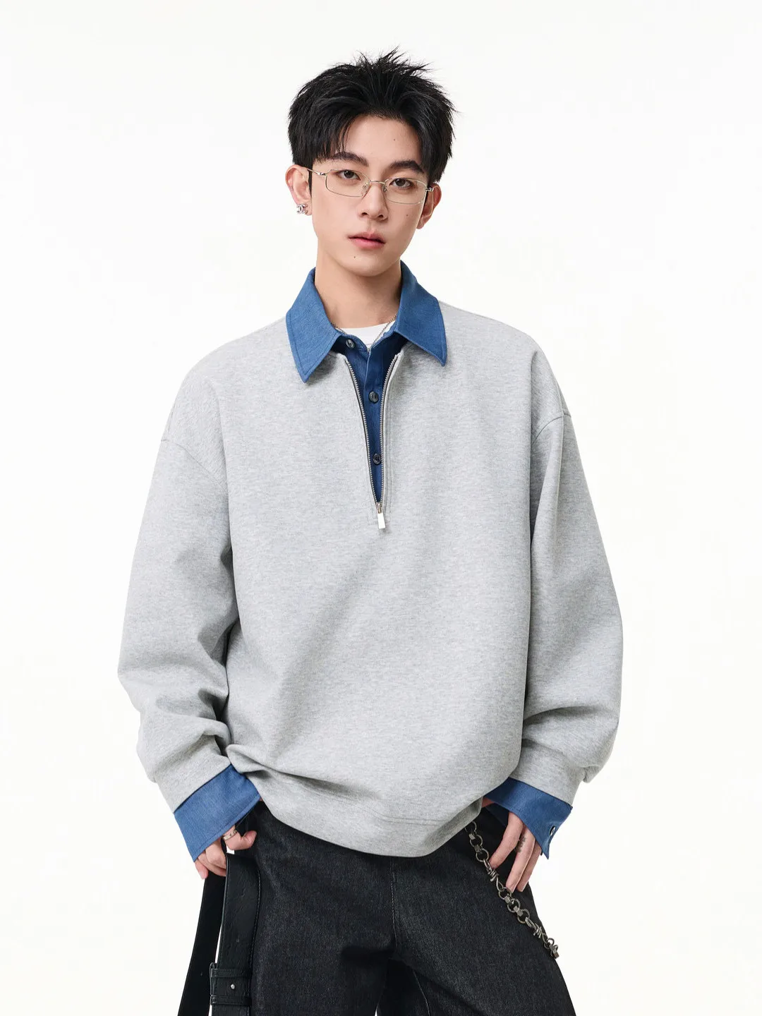 Color Block Shirt Collar Sweatshirt Jacket Men's Spring Autumn Fashionable Base Layer Shirt Polyester Fabric Casual Style
Color Block Shirt Collar Sweatshirt Jacket Men's Spring Autumn Fashionable Base Layer Shirt Polyester Fabric Casual Style