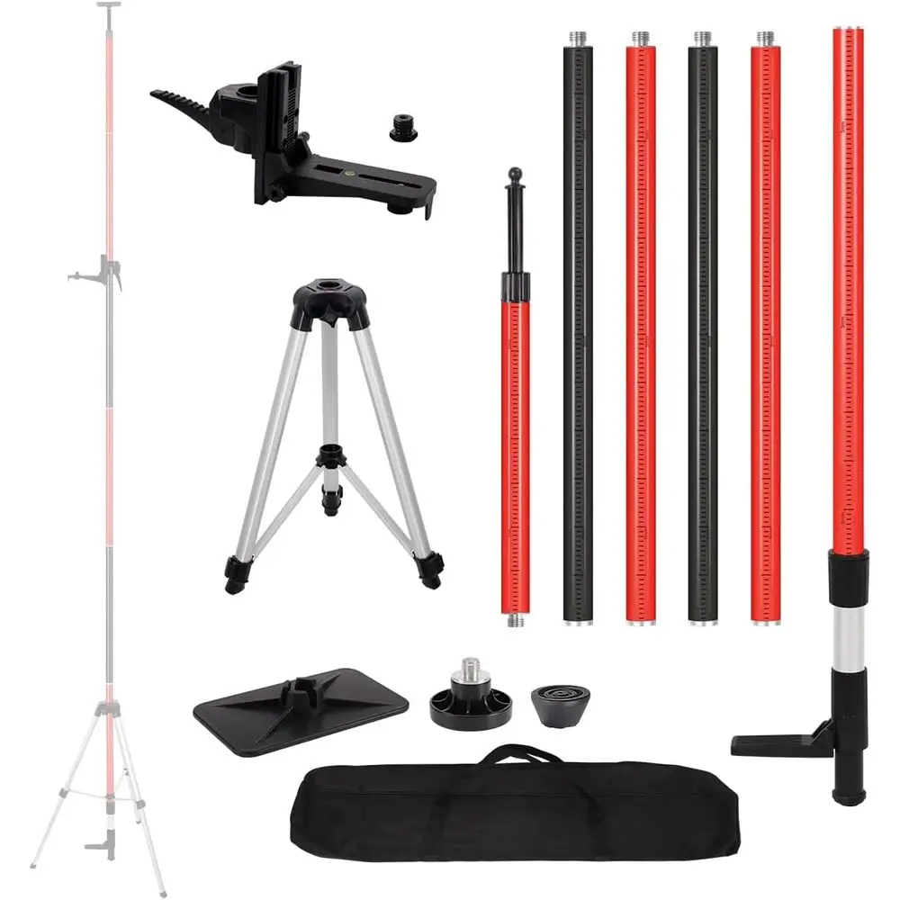 Профессиональная телескопическая штанга для лазерного уровня 12 футов + 1,7 фута / 3,6 м + 0,6 м со штативом, регулируемая, многофункциональная, для нивелировочных инструментов
Профессиональная телескопическая штанга для лазерного уровня 12 футов + 1,7 фута / 3,6 м + 0,6 м со штативом, регулируемая, многофункциональная, для нивелировочных инструментов
