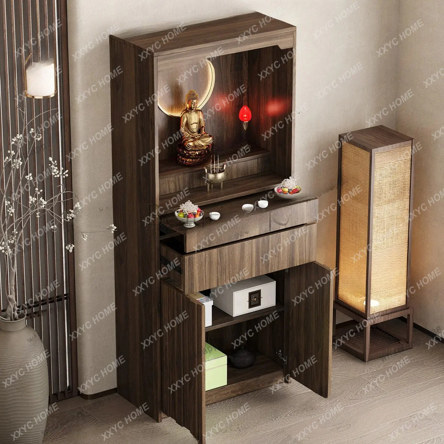 Solid wood Buddhist niche New Chinese Buddhist cabinet Incense table Standing cabinet Family Guanyin Bodhisattva worship
Solid wood Buddhist niche New Chinese Buddhist cabinet Incense table Standing cabinet Family Guanyin Bodhisattva worship