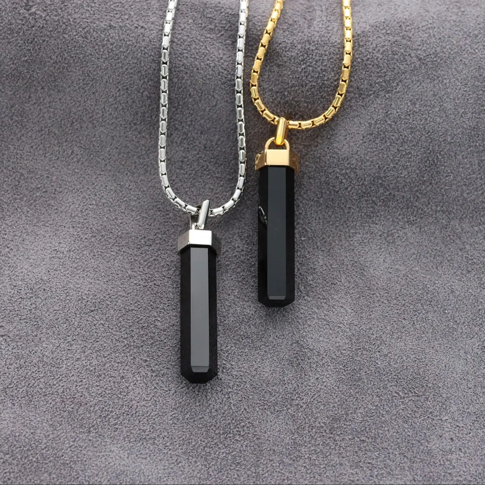 Chamica High Quality Onyx Classic Men's Daily Stainless Steel Necklace Fine Jewelry
Chamica High Quality Onyx Classic Men's Daily Stainless Steel Necklace Fine Jewelry