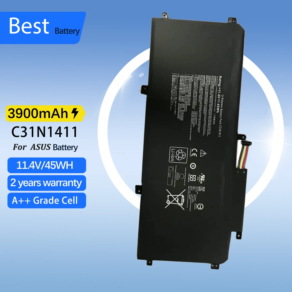 C31N1411 Аккумулятор для ноутбука ASUS Zenbook U305 U305F U305FA U305CA UX305 UX305CA UX305F UX305FA Series 11,4 В 45 Втч
C31N1411 Аккумулятор для ноутбука ASUS Zenbook U305 U305F U305FA U305CA UX305 UX305CA UX305F UX305FA Series 11,4 В 45 Втч