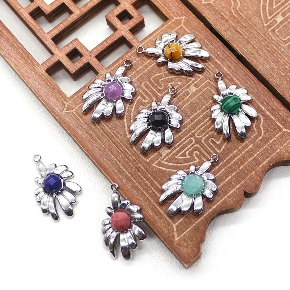 Exquisite Natural Stone Rhodochrosite Polished Faceted Round Inlaid Flower-shaped Single-hole Silver-plated Pendant DIY Jewelry
Exquisite Natural Stone Rhodochrosite Polished Faceted Round Inlaid Flower-shaped Single-hole Silver-plated Pendant DIY Jewelry