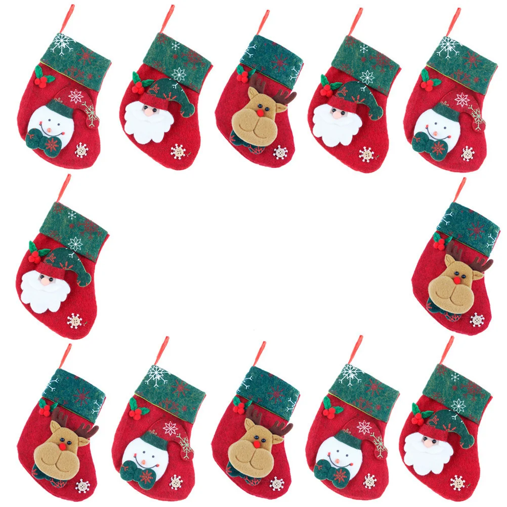 12Pcs Christmas Candy Storage Stockings Hanging Socks Tear-Resistant Gift Bags for Kids Christmas Tree Decorations
12Pcs Christmas Candy Storage Stockings Hanging Socks Tear-Resistant Gift Bags for Kids Christmas Tree Decorations