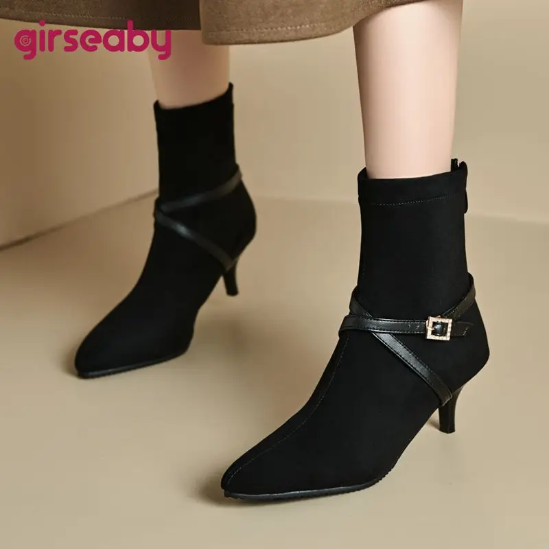 Girseaby пикантные женские ботильоны с круглым носком на тонком каблуке 6 см из флока-замши, застежка-молния, пряжка ремня, большие размеры 45-47, стиль для свиданий
Girseaby пикантные женские ботильоны с круглым носком на тонком каблуке 6 см из флока-замши, застежка-молния, пряжка ремня, большие размеры 45-47, стиль для свиданий