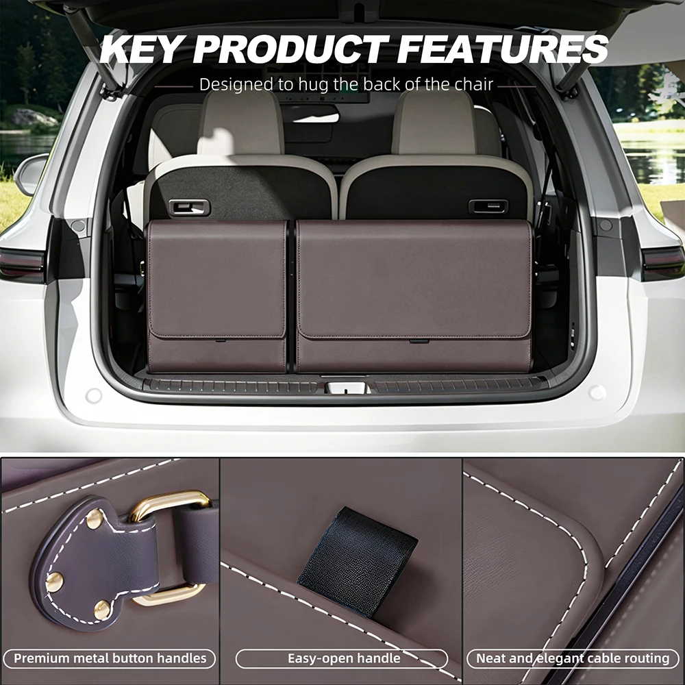 Leather Car Trunk Organizer For Universal SUV Anti Scratch No Glue Snap Install Metal Handle Space Saving Car Storage Part
Leather Car Trunk Organizer For Universal SUV Anti Scratch No Glue Snap Install Metal Handle Space Saving Car Storage Part