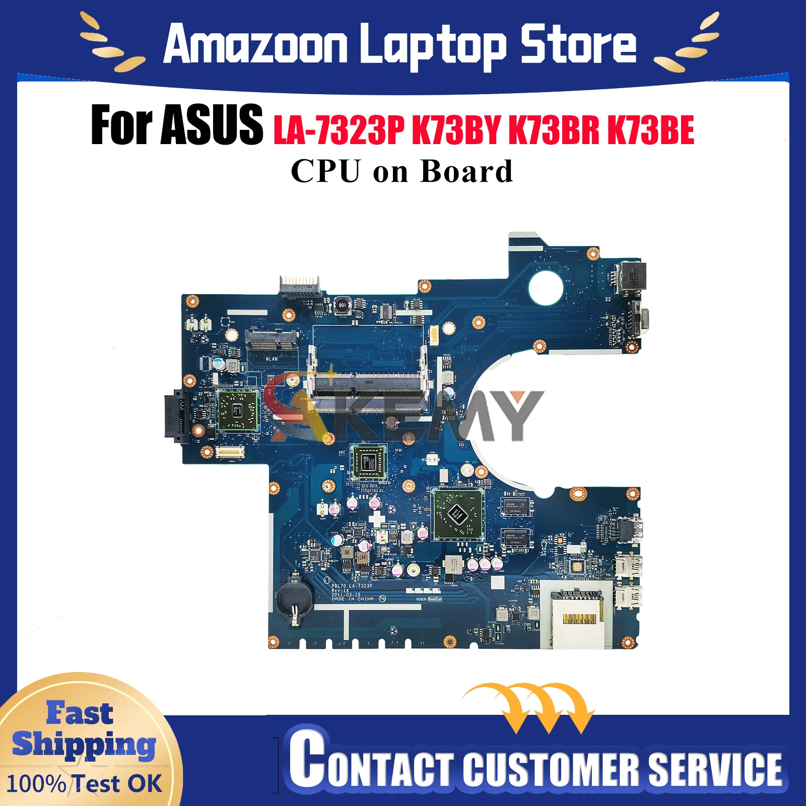 LA-7323P Материнская плата для ноутбука ASUS K73BR K73BE K73BY K73B Материнская плата для ноутбука с процессором 100% тестирование ОК быстрая доставка Высокое качество 
LA-7323P Материнская плата для ноутбука ASUS K73BR K73BE K73BY K73B Материнская плата для ноутбука с процессором 100% тестирование ОК быстрая доставка Высокое качество