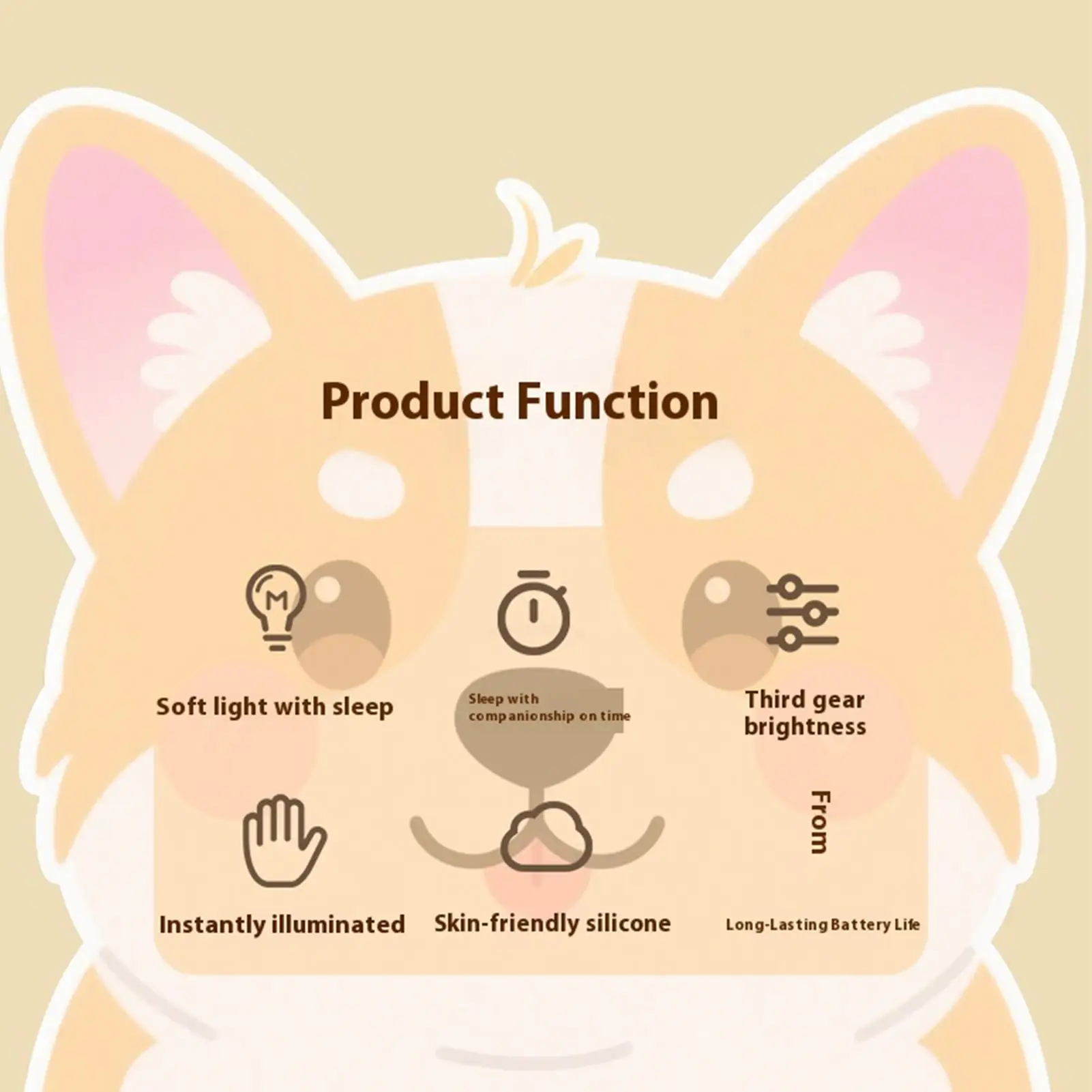 Силиконовый ночник с милой собакой, детский ночник, прикроватная лампа, окружающее освещение с таймером, 3 режима для внутреннего общежития, прикроватный стол
Силиконовый ночник с милой собакой, детский ночник, прикроватная лампа, окружающее освещение с таймером, 3 режима для внутреннего общежития, прикроватный стол