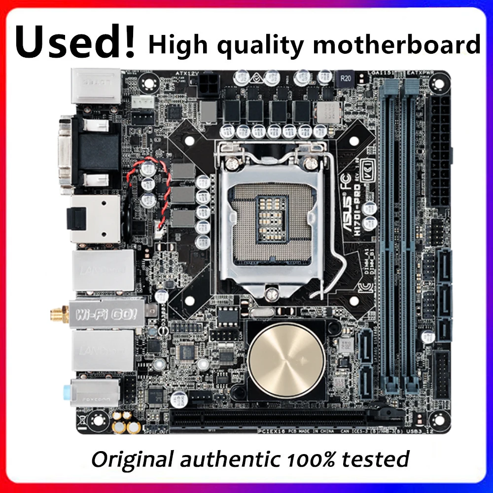 Для ASUS H170I-PRO MINI ITX оригинальная в употреблении настольная материнская плата Intel H170 H170M DDR4 LGA 1151 i7/i5/i3 USB3.0 SATA3
Для ASUS H170I-PRO MINI ITX оригинальная в употреблении настольная материнская плата Intel H170 H170M DDR4 LGA 1151 i7/i5/i3 USB3.0 SATA3