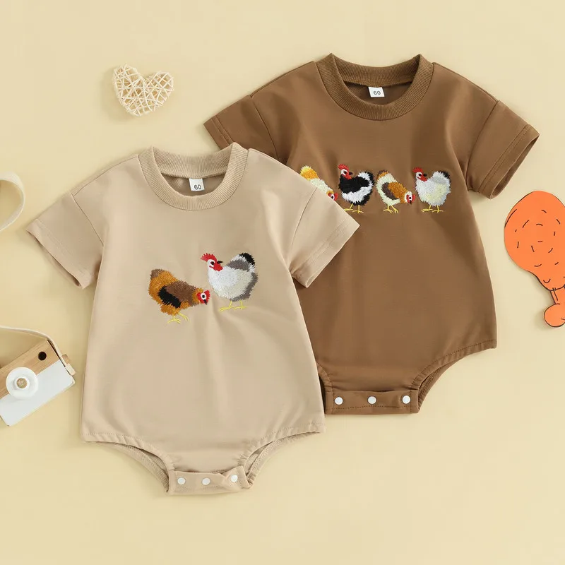 Baby Boy Romper Casual Round Neck Short Sleeve Rooster Embroidery Jumpsuit Infant Newborn Toddler Summer Clothes
Baby Boy Romper Casual Round Neck Short Sleeve Rooster Embroidery Jumpsuit Infant Newborn Toddler Summer Clothes